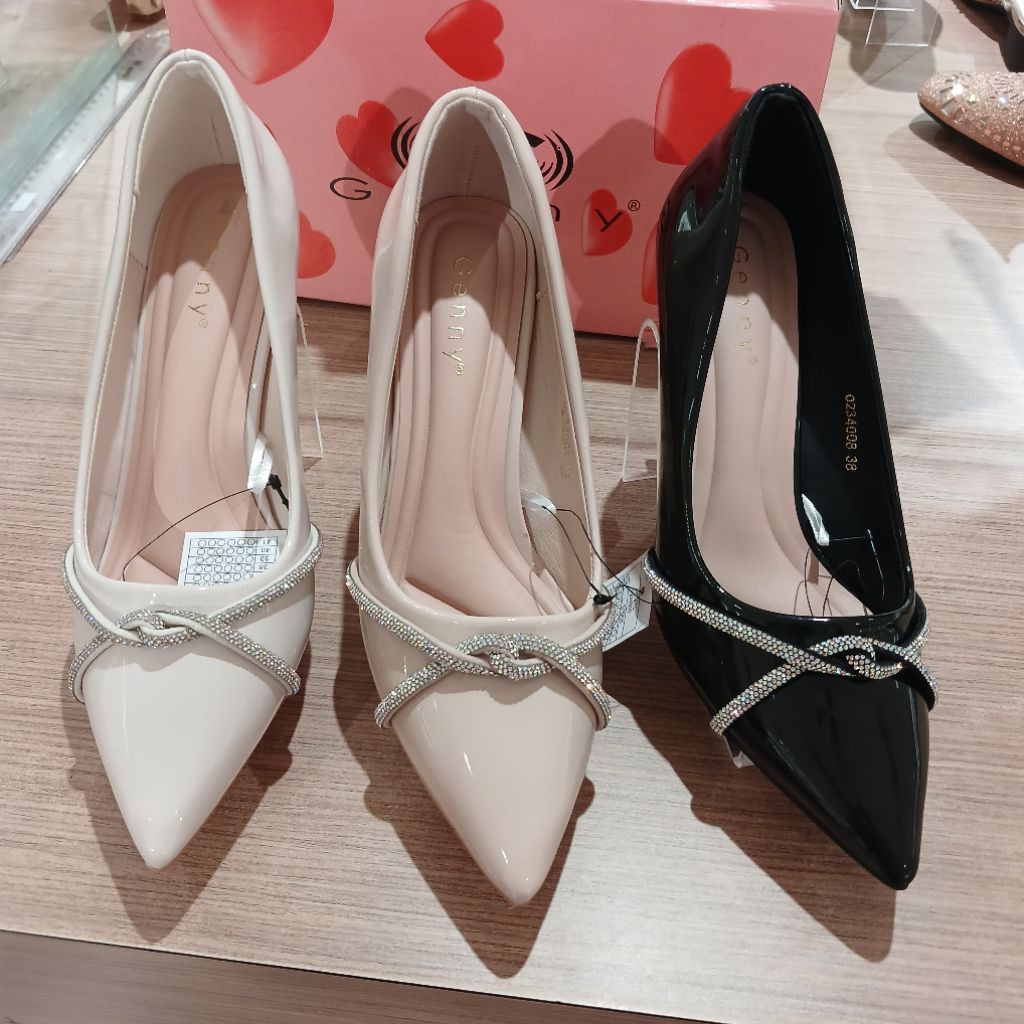 sepatu wanita fantofel heels 7cm GENNY ori matahari