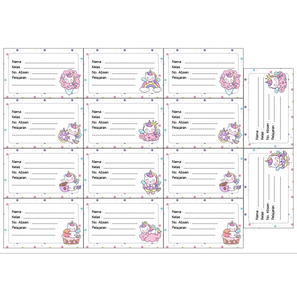 

Stiker Nama Mapel | READY STOCK!