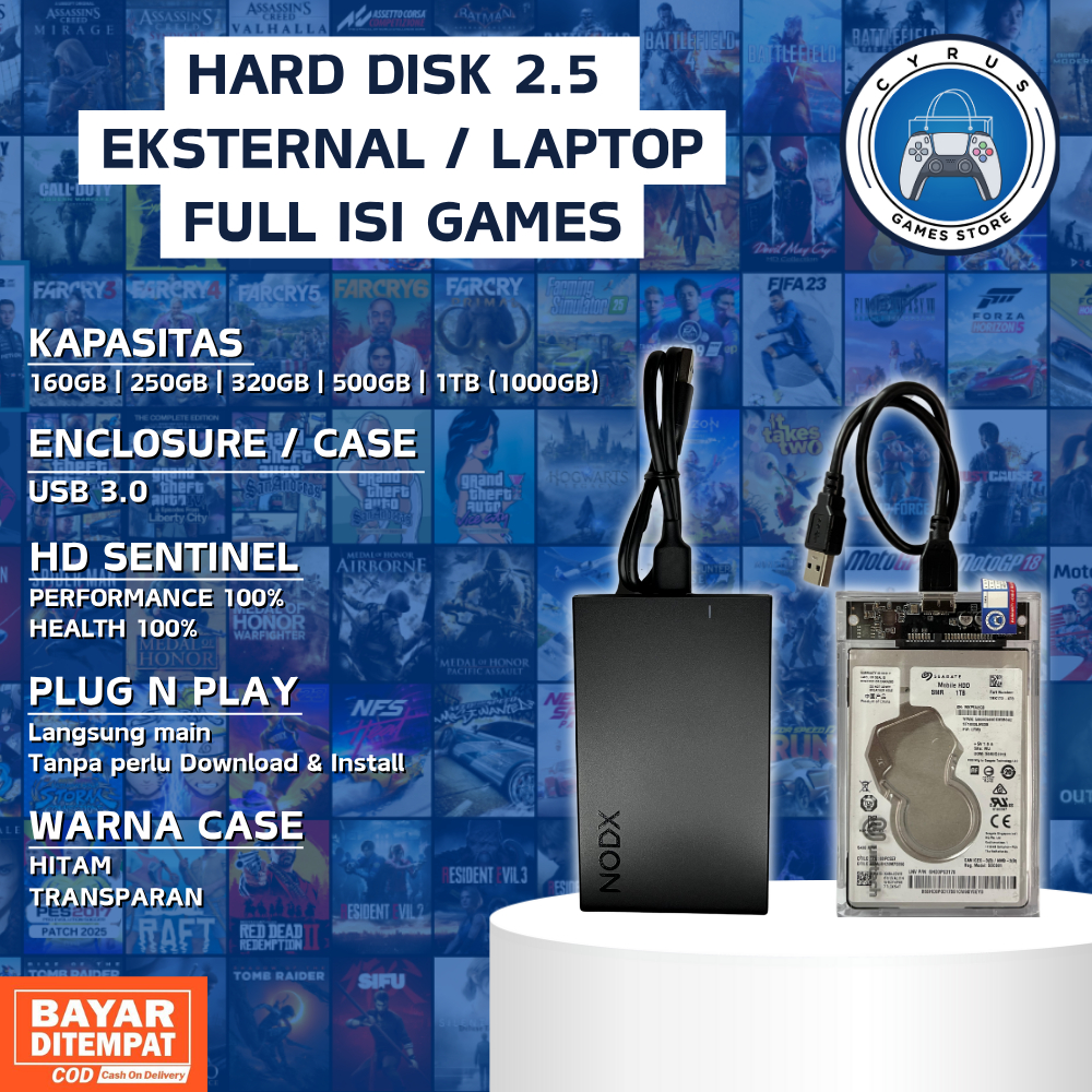 HDD Eksternal / Laptop Hard disk Harddisk Hardisk External 160GB 250GB 320GB 500GB 1TB