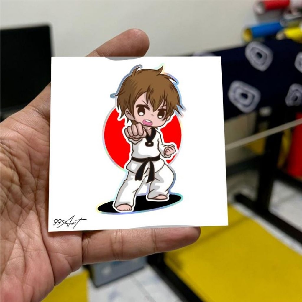 

A24, sticker lucu karate anak cowok, pencak silat, stiker hologram hp motor