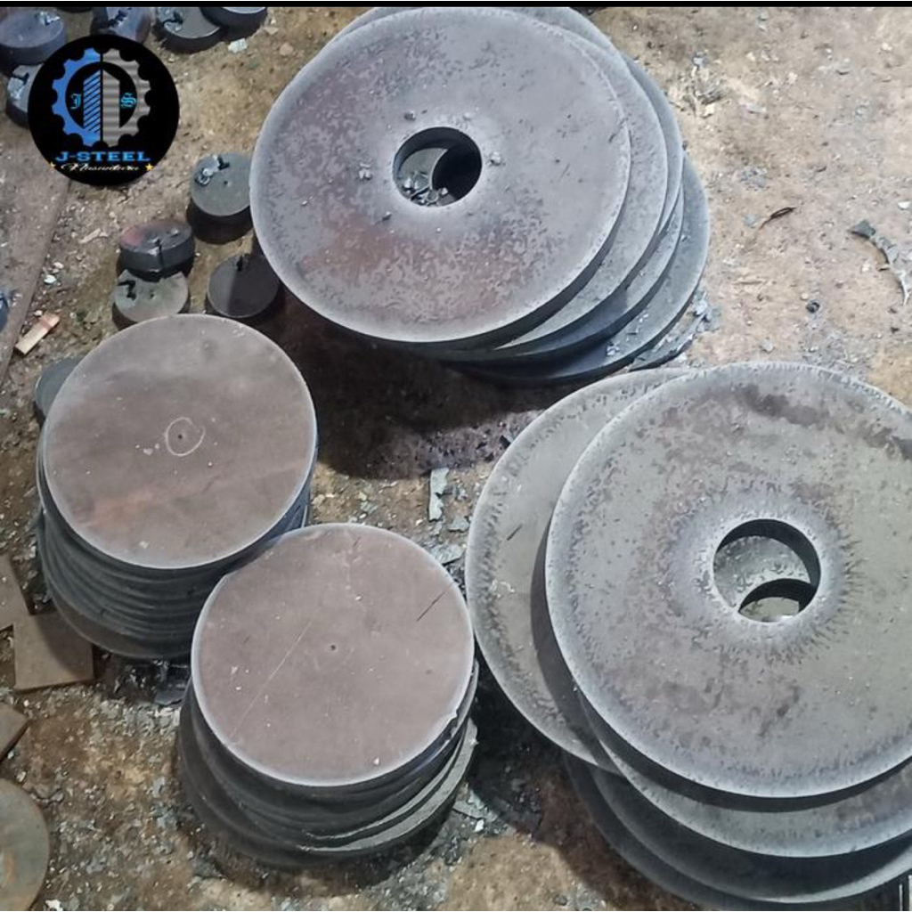 Plat Besi Bulat #Plendes #Diameter 20cm (Custom Lubang)