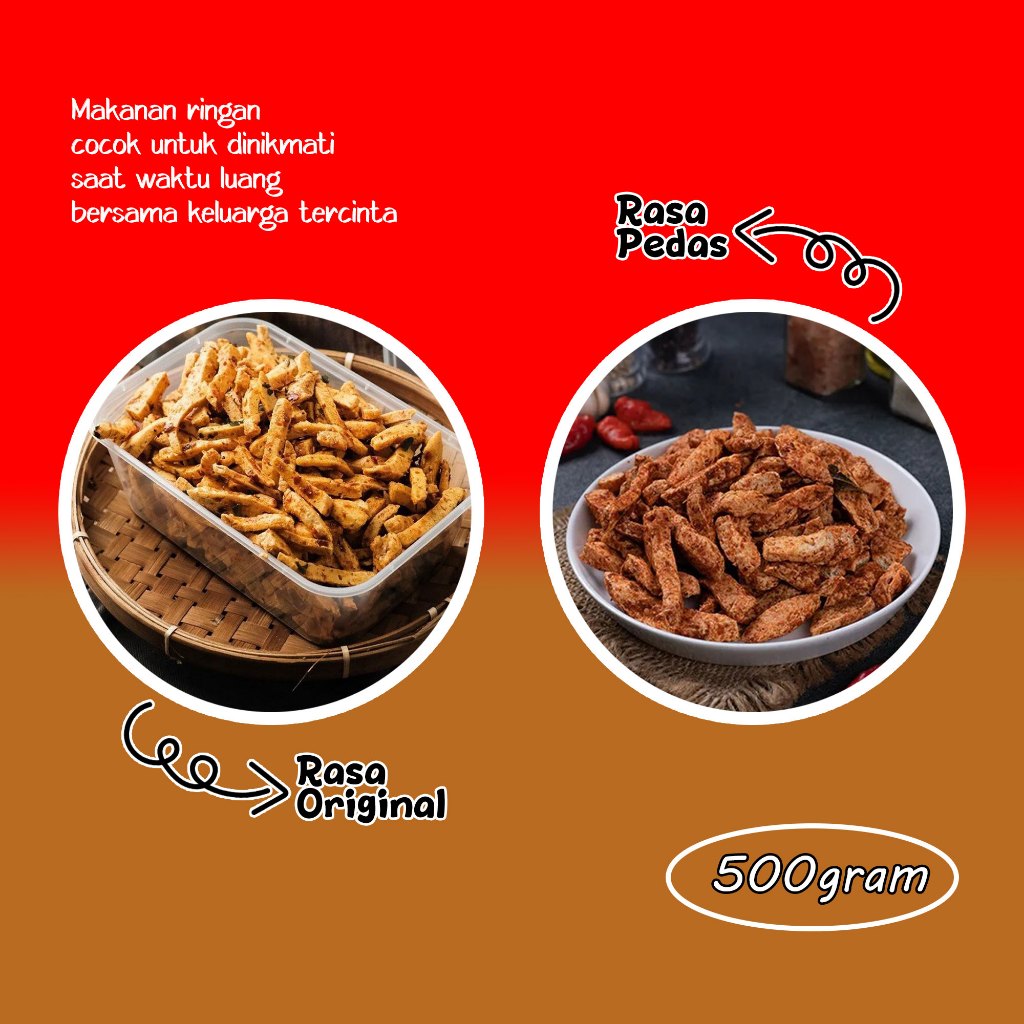 

Basreng 500gram Basreng Pedas Daun Jeruk Stik Basreng Makanan Ringan Kering Rasa Original Dan Pedas