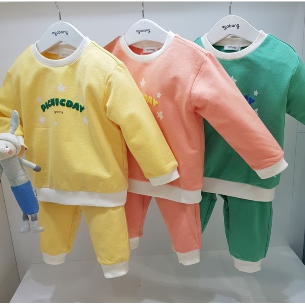 setelan anak crewneck merk agabang