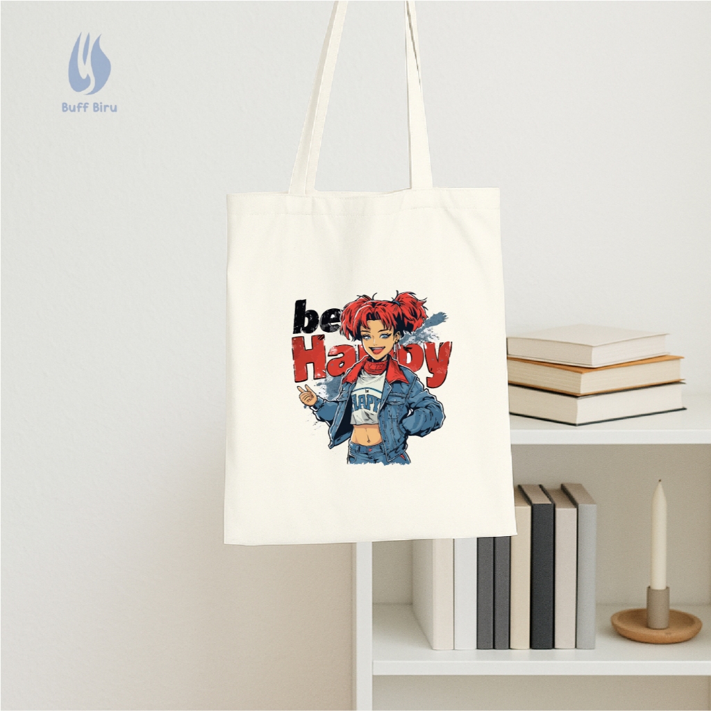 Tas Totebag Tote Bag Goodie Bag Blacu Premium Wanita Aestetik Quotes Kekinian