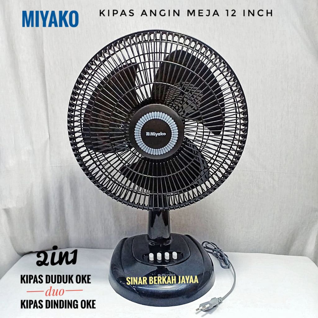 MIYAKO Kipas Angin Meja 12 inch 2in1 kad1228HpL Kipas Angin Duduk Miyako 12 inch