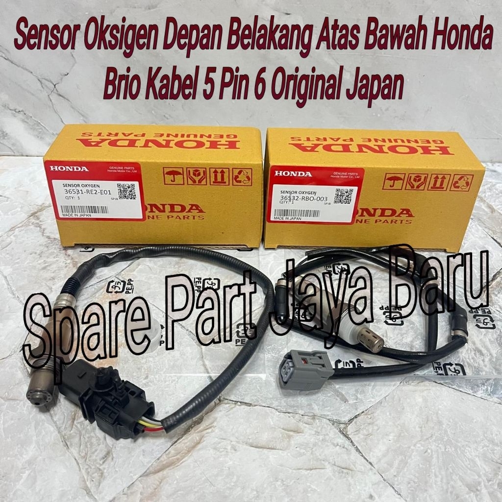 Sensor Oksigen Oxygen O2 Depan Belakang Atas Bawah Honda Brio 1.2cc 1.3cc Kabel 5 Pin 6 Original