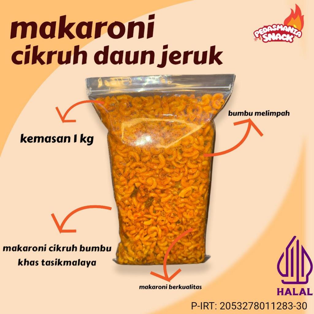 

1KG MAKARONI CIKRUH KRIUK DAUN JERUK TIDAK KERAS BUMBU MELIMPAH