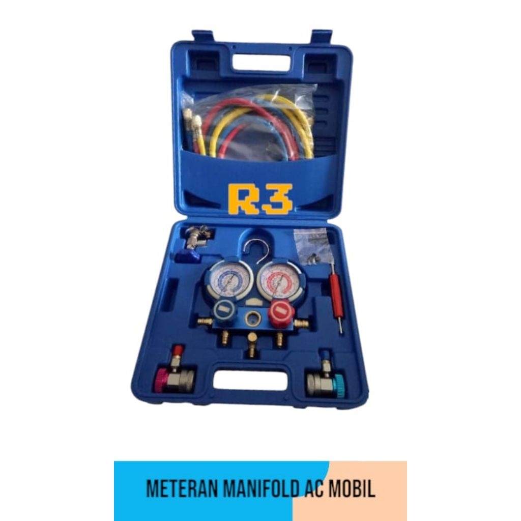 meteran manifold set model koper alat cek kebocoran ac mobil meteran manifold ac mobil