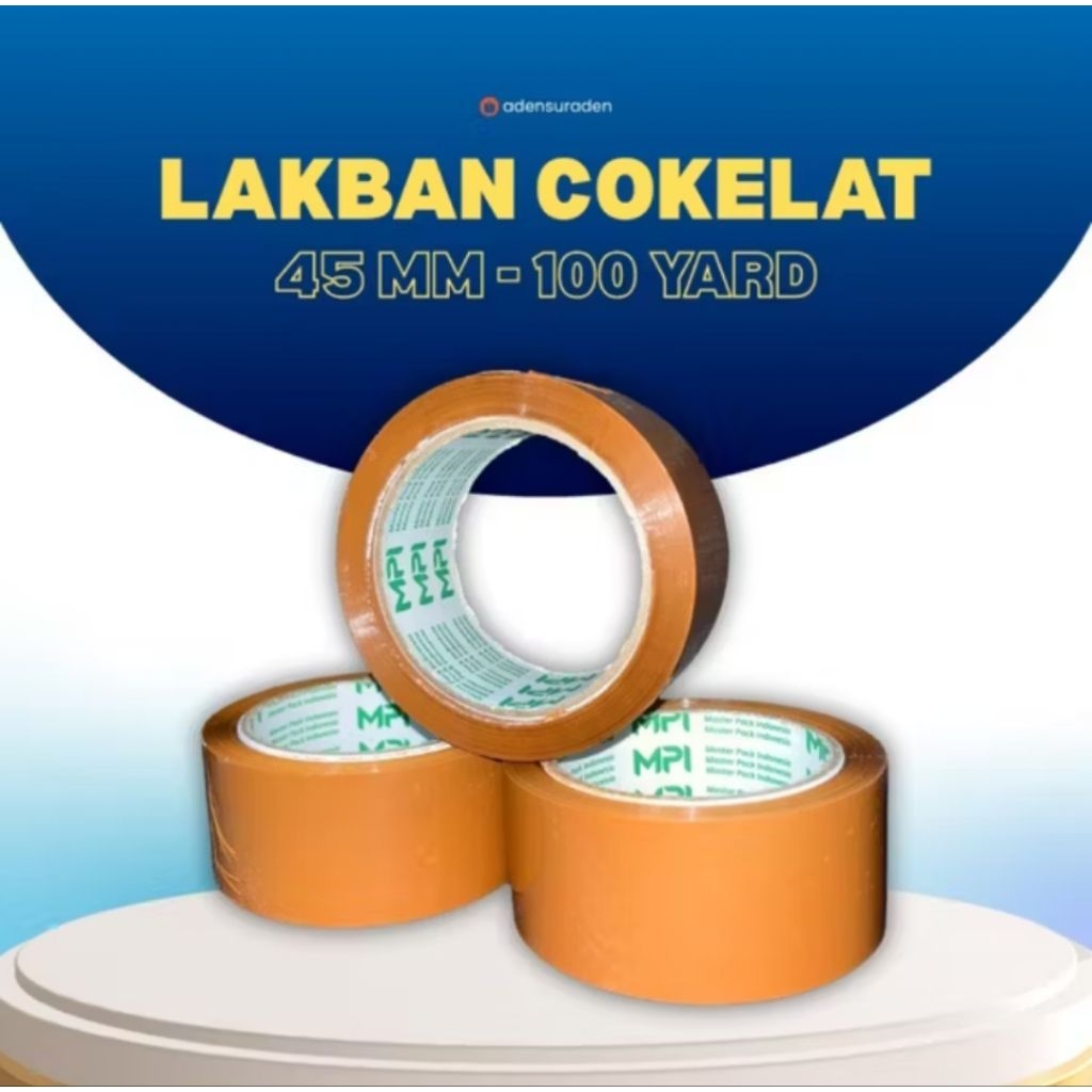

Lakban Isolasi Coklat Bening MPI Ekonomis 100 Yard X 45 Mm