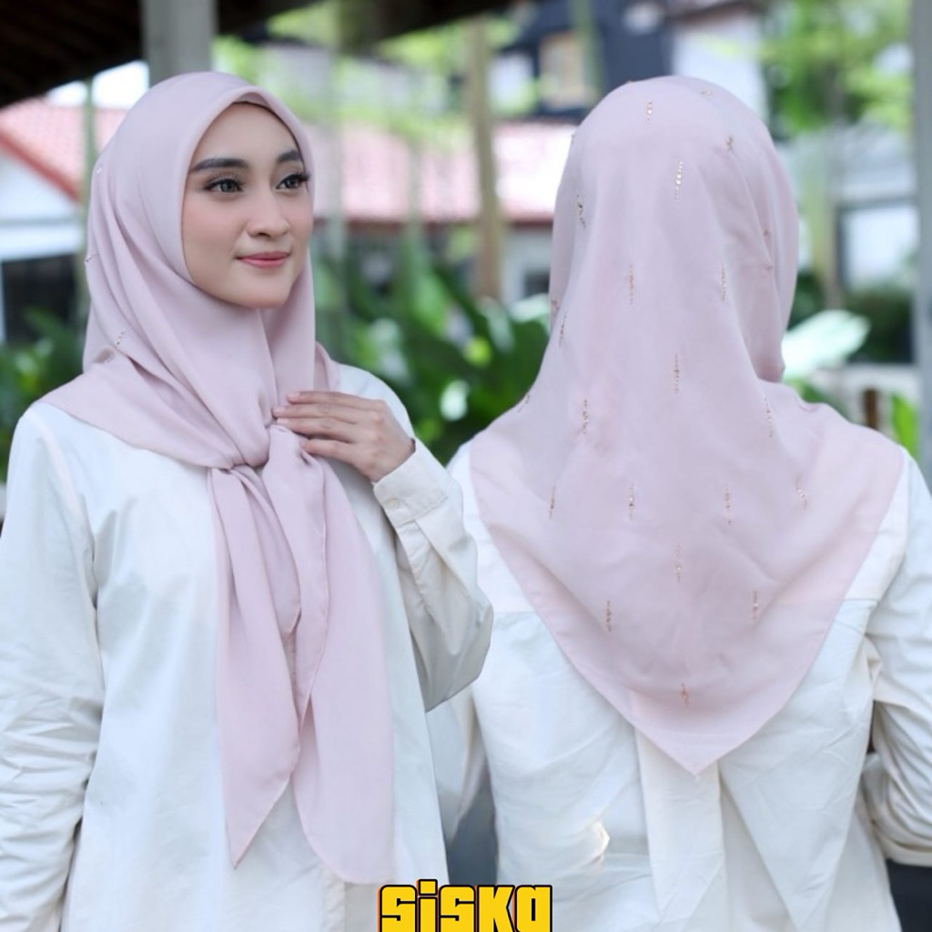 kerudung segiempat paris jadul payet swarovky//hijab segi empat payet swarovky premium//kerudung seg