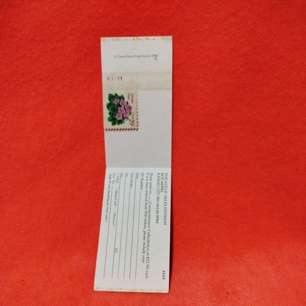 

perangko african violet ten 29c stamps