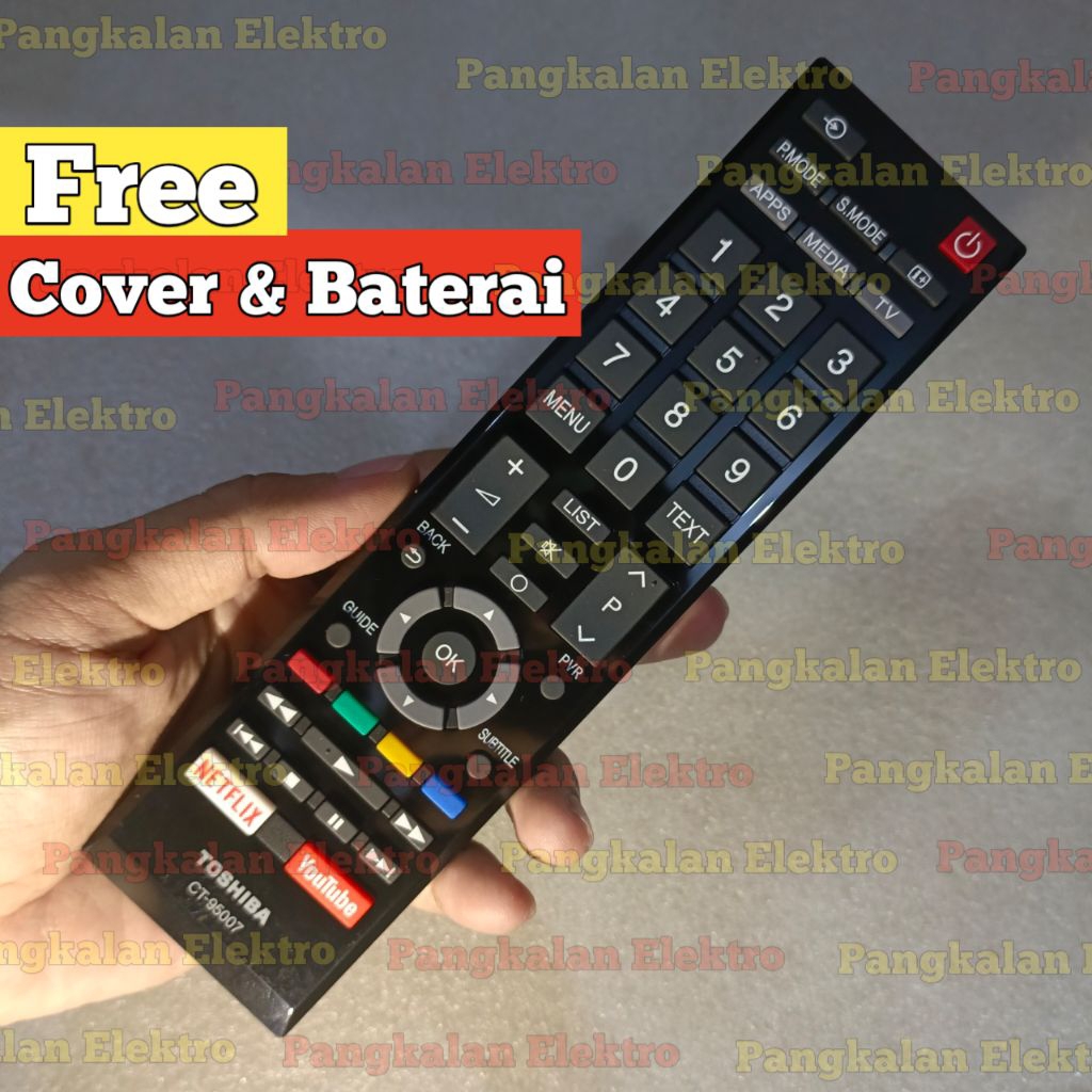 REMOTE TV TOSHIBA GOGLE TV CT 95007 ASLI ORIGINAL FREE COVER FREE BATU BATERAI AAA REMOT TV TOSHIBA 