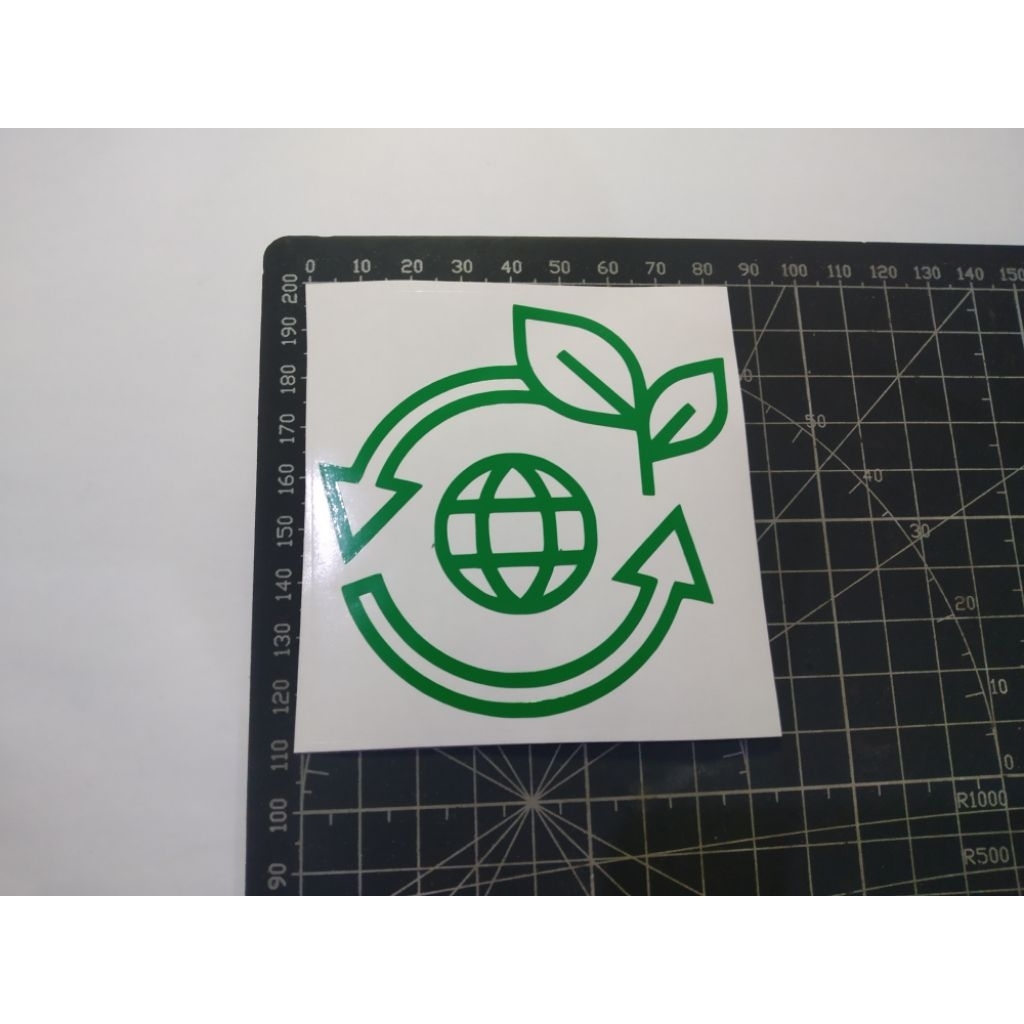 

stiker cutting go green