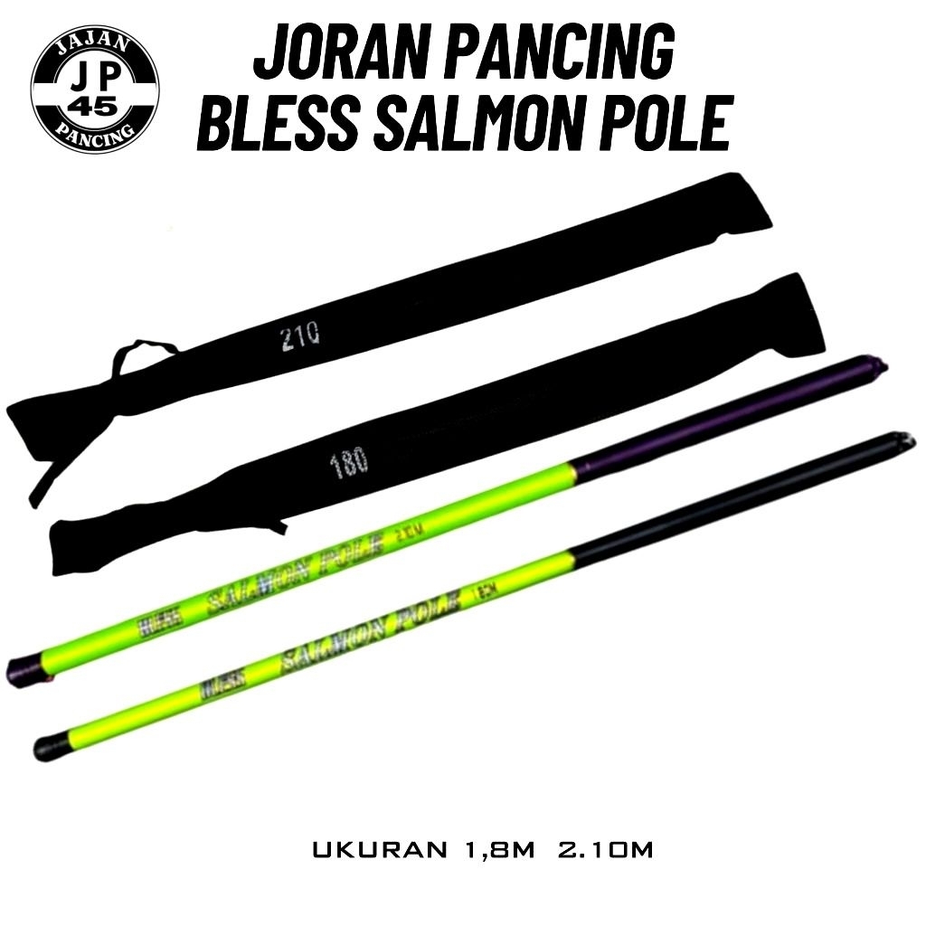 Joran Tegek Salmon – Joran Pancing Lipat Super Lentur & Kuat Bahan Carbon Fiber