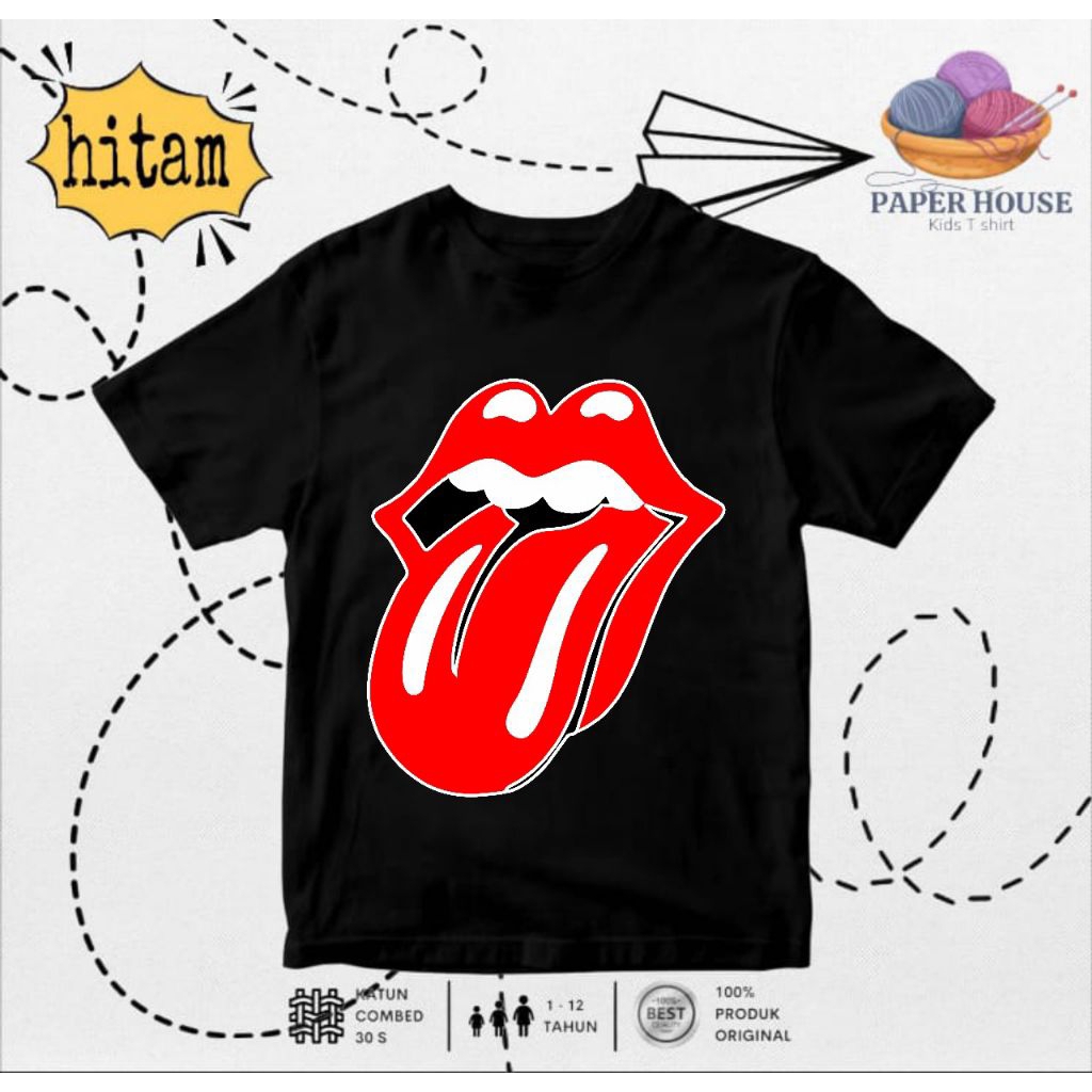 PH Kids Wear - Baju Kaos Band Metal Dan Rock Anak Laki Laki/Perempuan Unisex Umur 1-12 Tahun