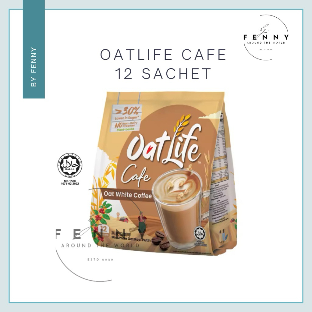 

OATLIFE CAFE - OAT WHITE COFFEE - 30% Lower Sugar - No Creamer Low Sugar - Original Malaysia
