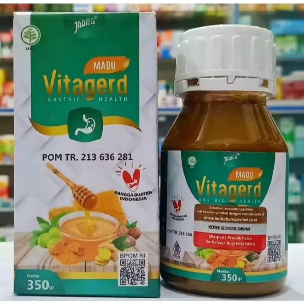 

Madu - VITAGERD Mengobati Asam Lambung, Sesak Nafas & GERD Terdaftar Resmi TR.213636281 BPOM