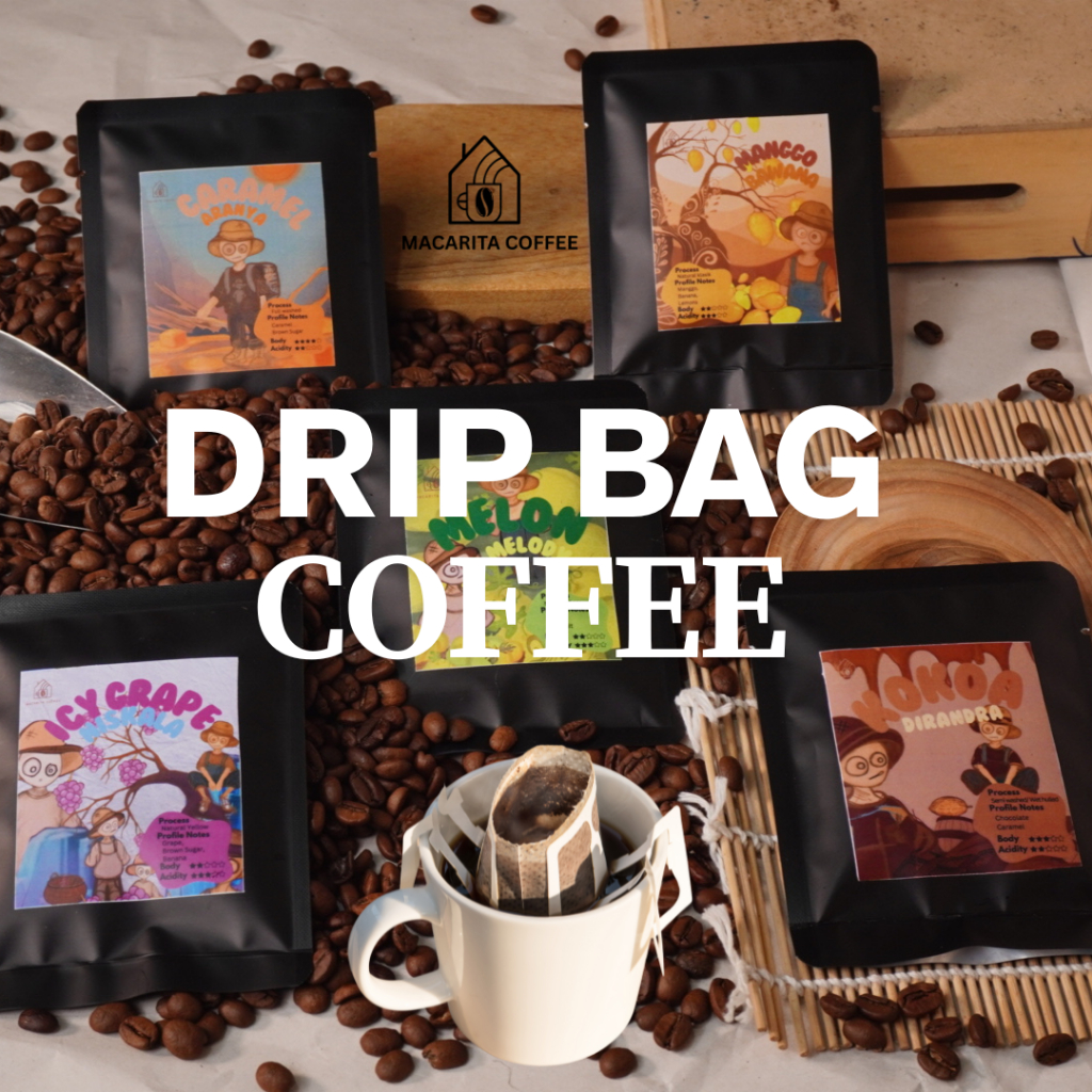 

Macarita Drip Bag COffee - Kopi Drip Bag- Filter Cofee- Kopi Arabika Papandayan