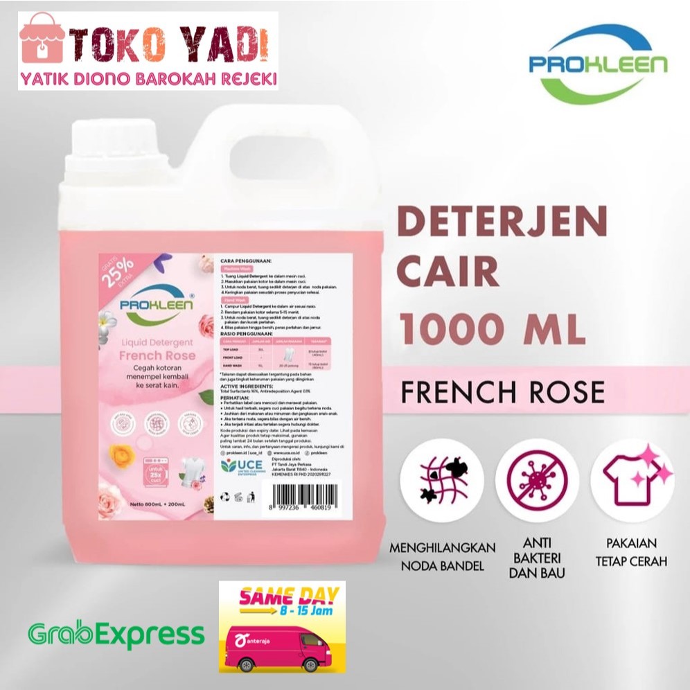 Prokleen Detergent Laundry Liquid 1000Ml Deterjen Laundry Cair 1 Ltr Deterjen Murah