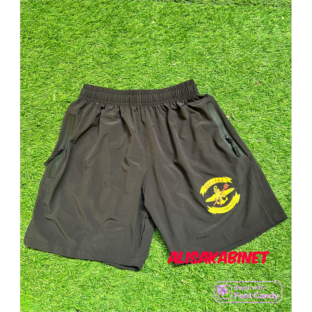 Celana Pendek Lari Hitam KOPASKA TNI AL