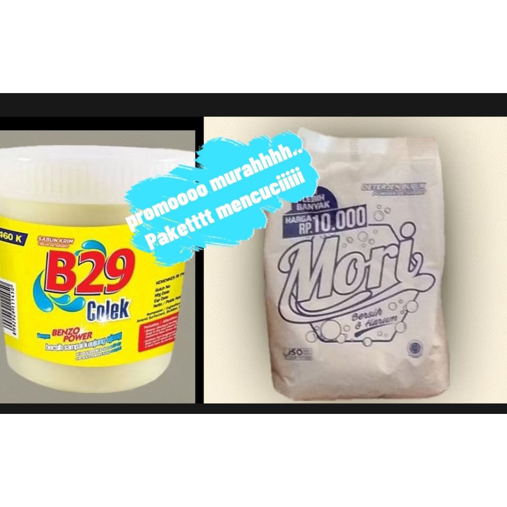 PAKET HEMAT DETERGEN MORI DAN SABUN COLEK CUP