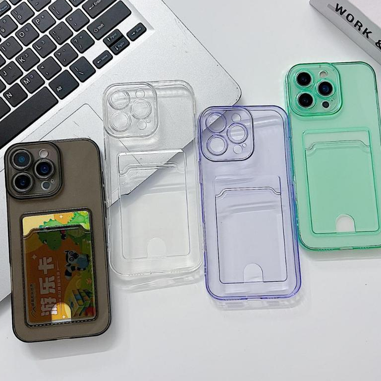 CASE CLEAR CARD HOLDER POCO M4 /M4 Pro/M5 /M5S /M3 Pro/X6/X6 Pro/X5/X5 Pro/X3 / X3 Pro/X3 GT (MACC)