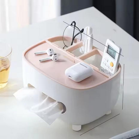 Kotak Tisu Aesthetic Organizer Meja Kerja Multifungsi Storage Organizer Tempat Penyimpanan