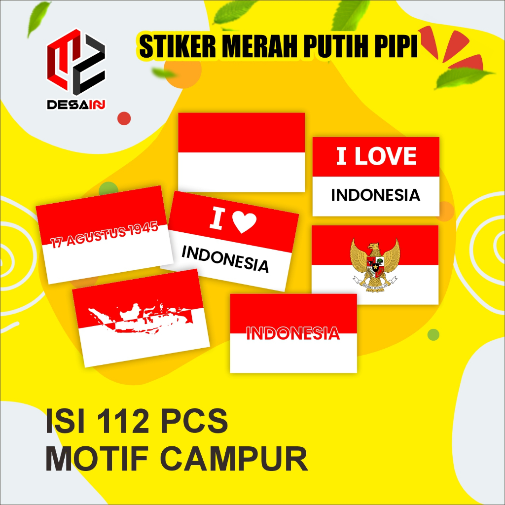 

stiker merah putih pipi 7 varian desain sudah di campur bahan cromo