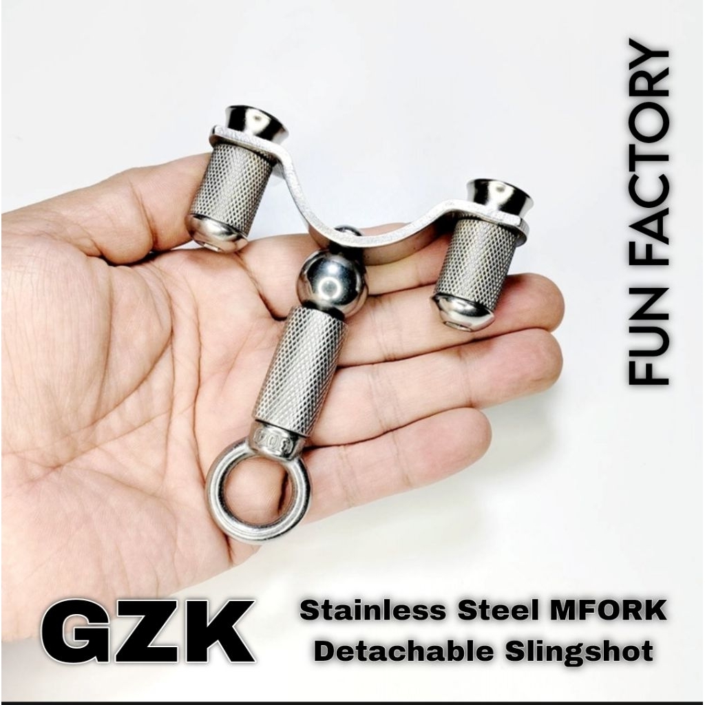 Ketapel OTT - GZK Stanless Steel MFORK Detachable Slingshot