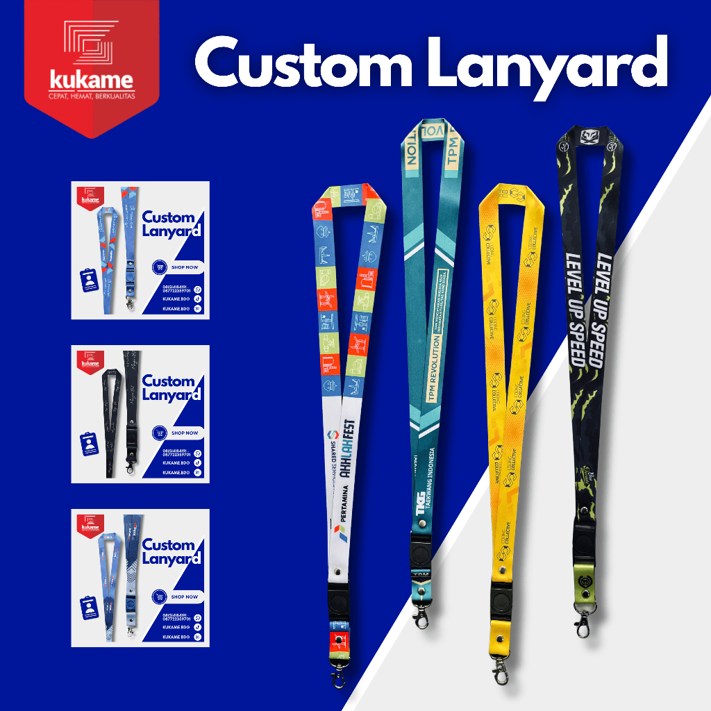 Lanyard Custom | Satu Set Lanyard + Id card