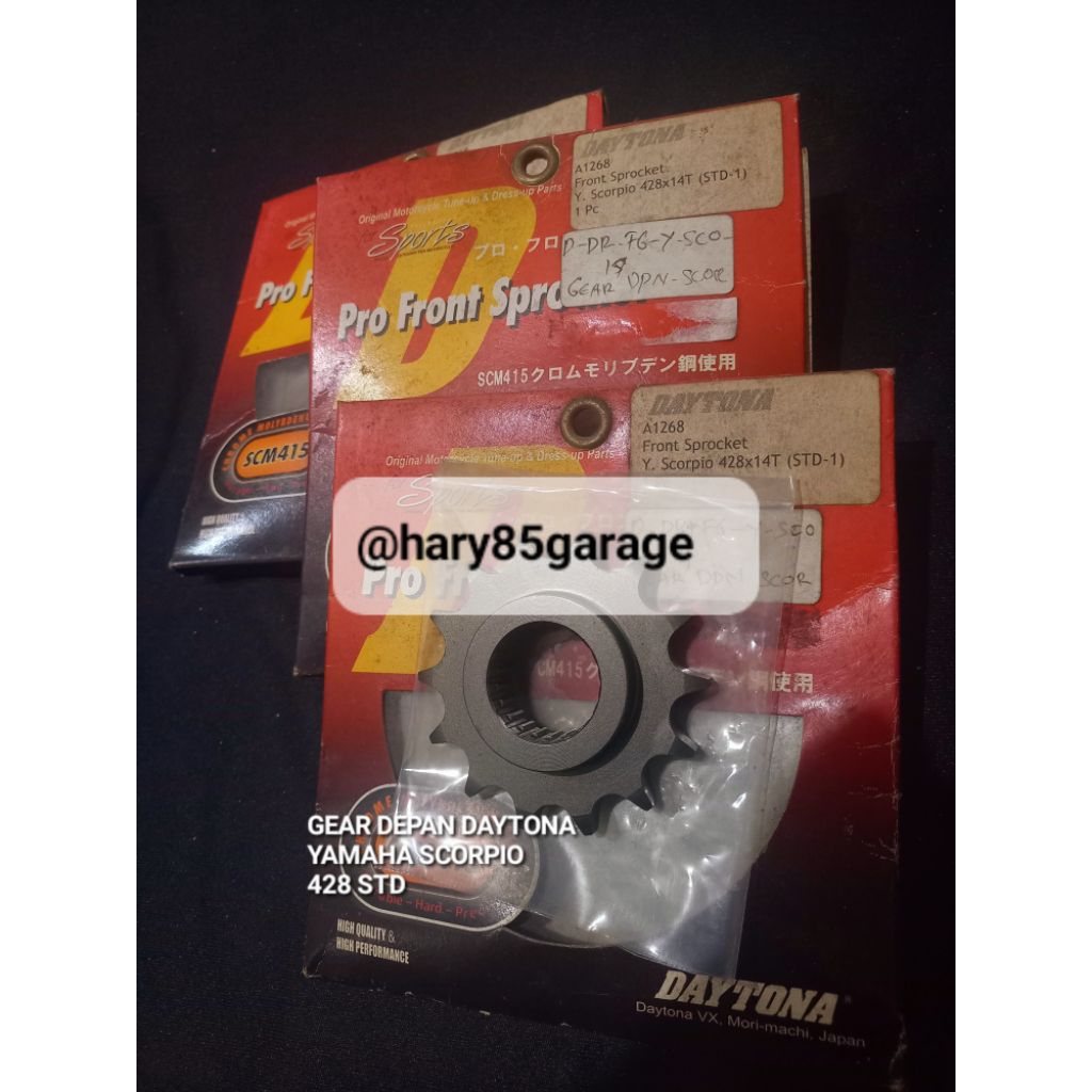 GEAR GIR DEPAN DAYTONA 428 YAMAHA SCORPIO ORIGINAL