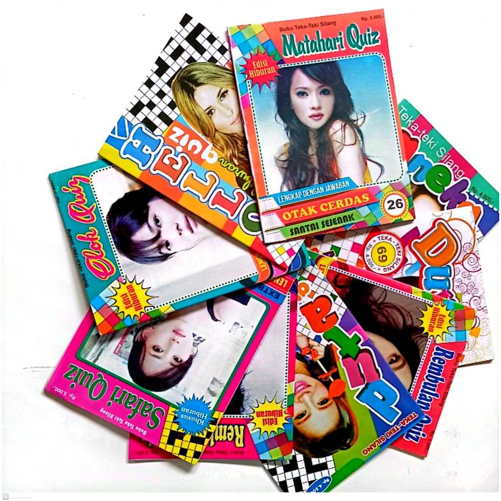 5 Pcs Teka Teki Silang Angka - Pendek | TTS Angka Pendek Sepaket 5 Pcs | Teka Teki Silang Terlaris