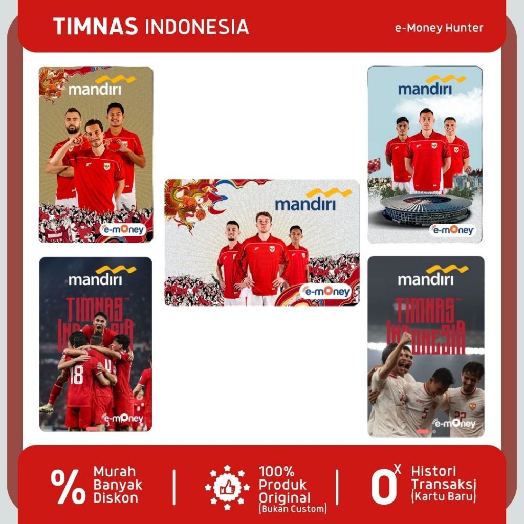 e-Money Timnas Indonesia Special Limited Edition eToll eMoney Mandiri NFC
