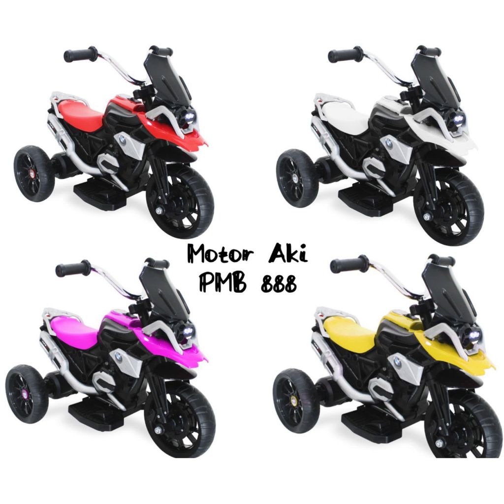 Sepeda Motor Aki Anak PMB MOTOR TYPE 888-A (GOWES) 888 (AKI Baterai) Mainan Anak M888 EMT2214 Exotic