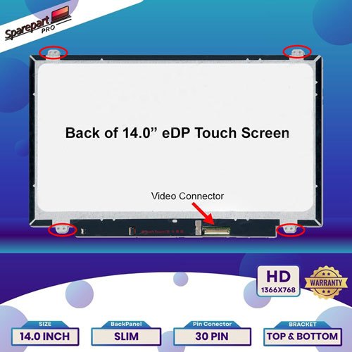 High Quality LCD LED Laptop HP 240 G4 240 G5 240 G6 14.0 30pin Slim - Garansi