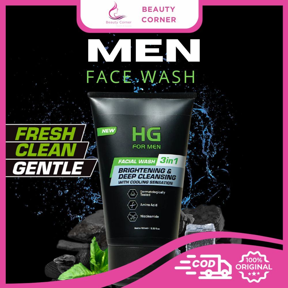 HG For Men Facial Wash Brightening & Deep Cleansing - 100ml