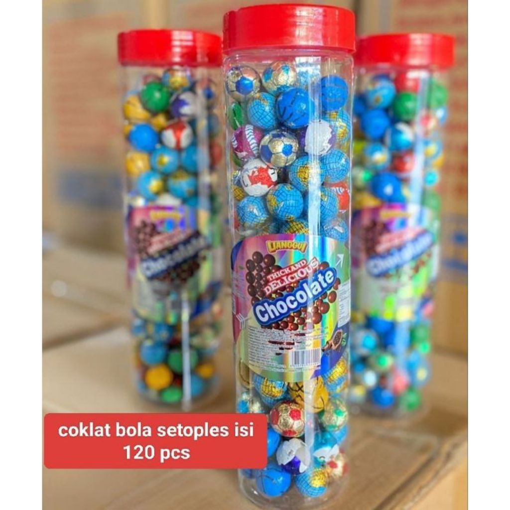 

Coklat Bola 1 Toples Isi 120 Pcs