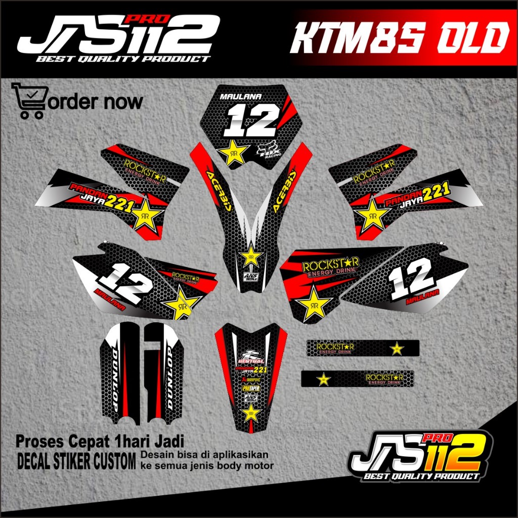 DECAL KTM 85 OLD DECAL STIKER MOTOR KTM 85 OLD DECAL STIKER