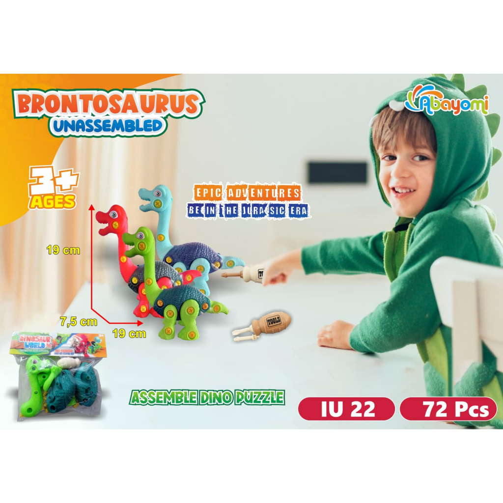 Mainan DIY DINOSAURUS Bongkar Pasang Mainan Hewan Dino Bongkar Pasang