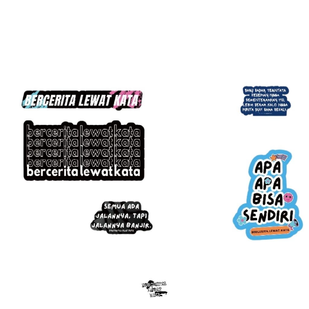 

Bercerita Lewat Kata - Sticker Pack - Aksesoris Clothing Vol 1 - Isi 7 pcs