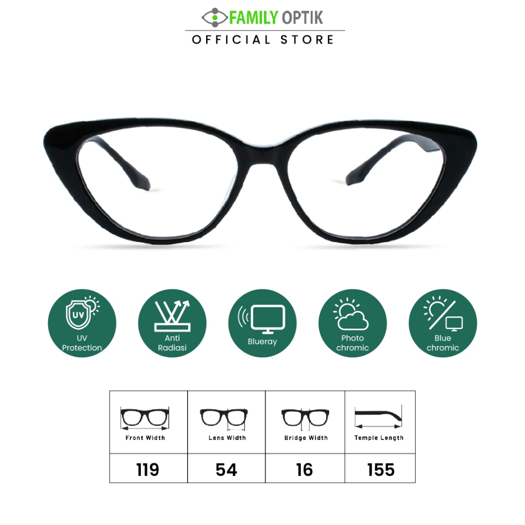 Family Optik - Frame Kacamata Blush On Joanna France 5026 Anti Radiasi Bluecromic Photocromic Minus 