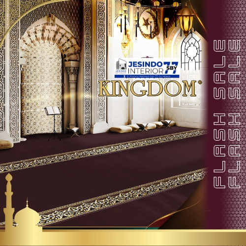 Karpet MASJID KINGDOM MOTIF ukuran 120x600 M/ TEBAL 8-10 MM / KARPET METERAN / KARPET SAJADAH MASJID