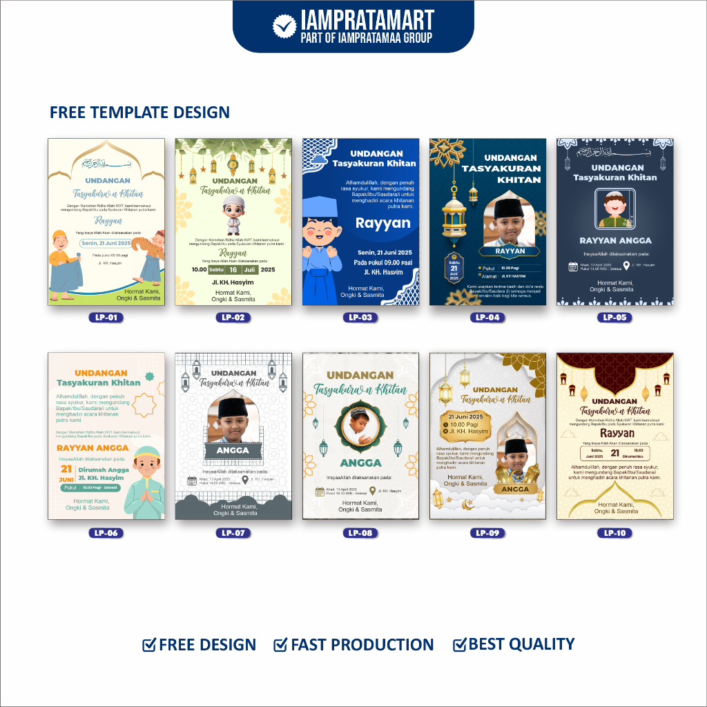 Undangan Khitan Anak / Undangan Khitan Karakter / Undangan Khitan