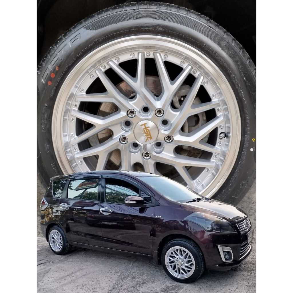 PAKET VELG MOBIL RACING SUZUKI ERTIGA HSR SEPULU RING 16 PLUSH BAN ACCELERA PHI 195/55 R16