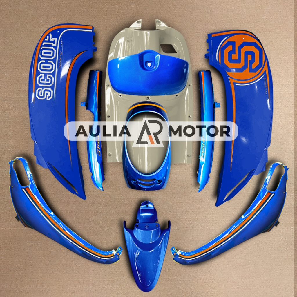 Cover Body set scoopy fi biru 2014