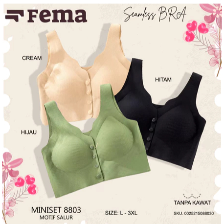 Bra bh menyusui miniset Seamless Import Ice Silk Super Halus rajut fema Kancing Depan