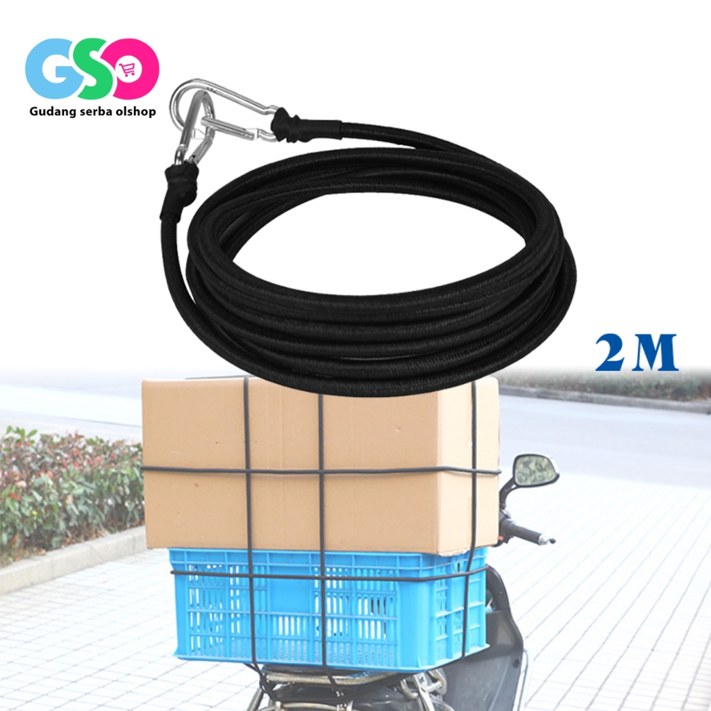 Tali Bagasi Tali Derek Strap Motor Karet Elastis Pengikat Barang Kualitas Tinggi 2M Tali Motor
