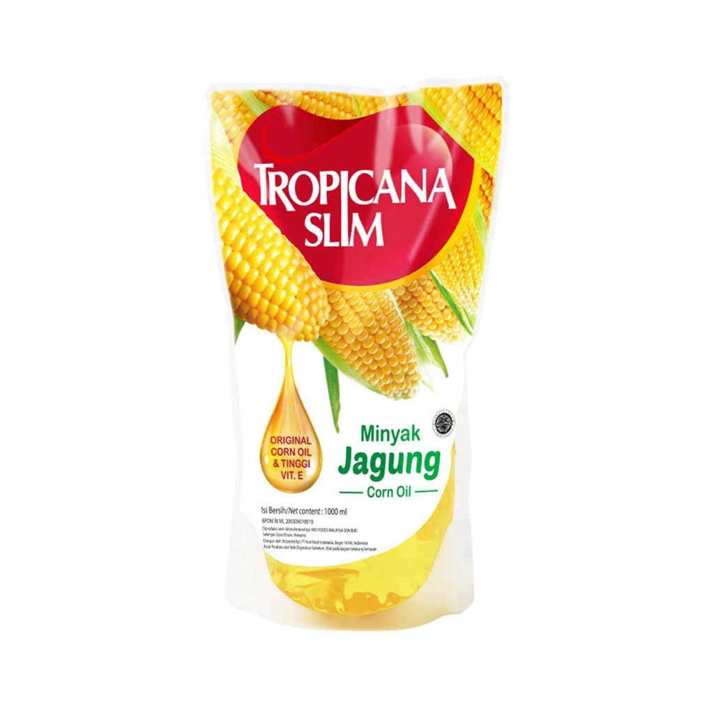 

Tropicana Slim Minyak Jagung Oil Pouch 1L (Low Fat Corn Oil)