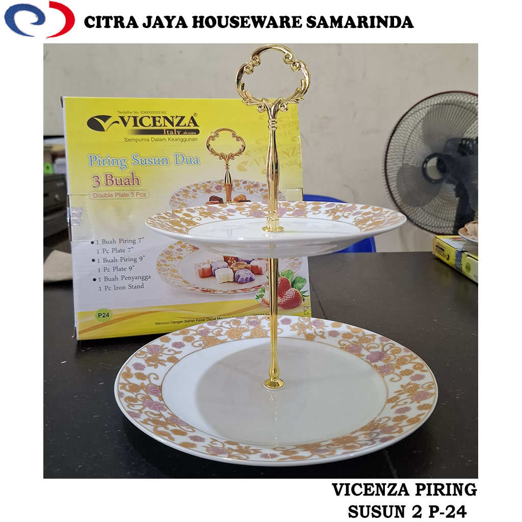 Piring Makan Keramik Susun 2 Vicenza P-24