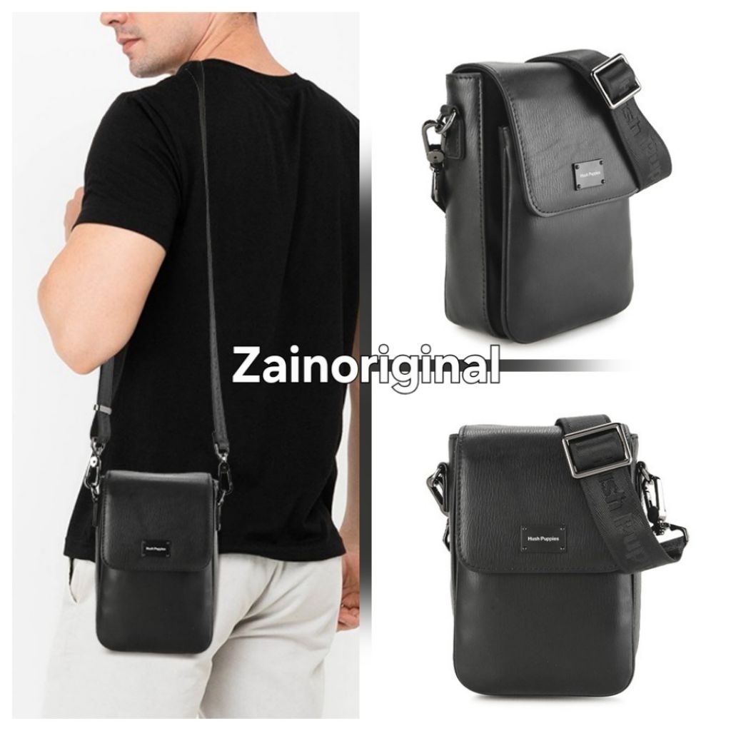 ORIGINAL HUSH PUPPIES IVAN SLING BAG TAS SLEMPANG PRIA KULIT ASLI LEATHER BAG